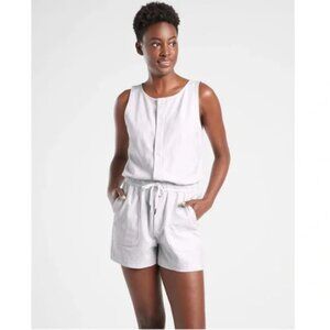 Athleta Farallon Printed Romper Gray White Lightweight Size 2X new with tags
